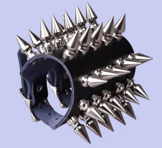 Leather Spike Armguard Bracers Punk Medieval Bracelet
