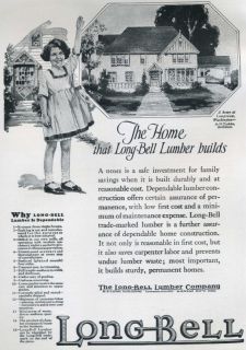 1923 Vintage Long Bell Lumber Ad Longview WA Home