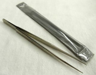 Professional Stamp Tong No 908 Sharp Point 6 Long Nickel Clad