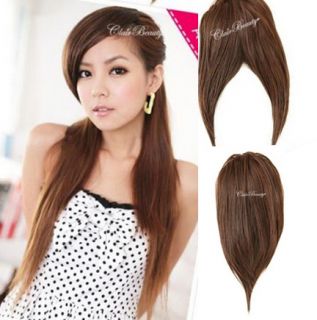 Clair Beauty Women Retro Side Long Bangs Clip on Hair Extension S0199