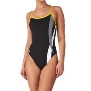 Zoggs Jewel Black Lined Chlorine Proof Swimsuit BNWT