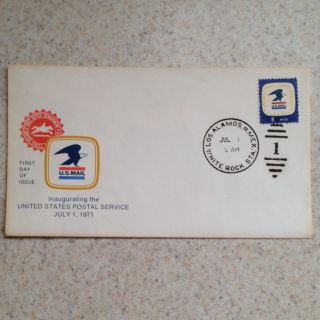 Inaugural USPS Stamped Envelope Los Alamos NM White Rock Station 1971