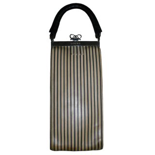Loewe Vintage Striped Framed Leather Handbag Very RARE