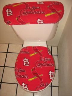 St Louis Cardinals Red Toilet Seat Cover Set