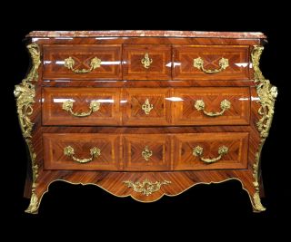 Italian Bronze French Chest Inlaid Louis IV Decorative Crafts