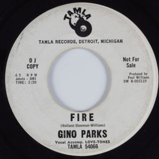Northern Soul 45 Gino Parks Fire Tamla Hear DJ