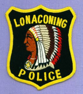 Lonaconing Old Vintage Maryland MD Police Patch Indian Native American