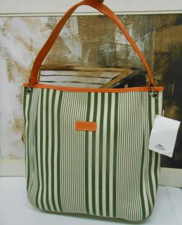 Longchamp Striped Shoulder Tote Handbag