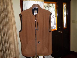 Carhartt V28 Mens Textured Polyester Fleece Vest Size XL