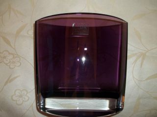 LSA International Poland Mouth Blown Purple Art Glass Vase