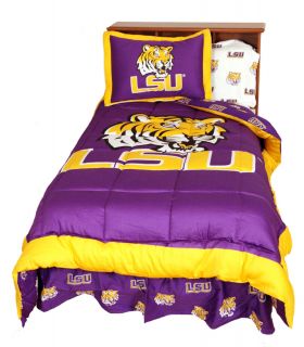 NCAA LSU Tigers Comforter Set with Sham s or Design Your Own