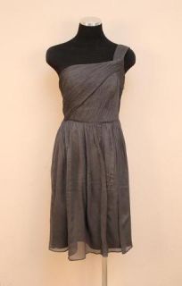 JCrew Silk Chiffon Lucienne Dress $235 12P Dark Charcoal