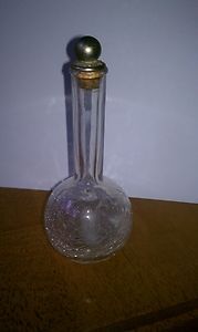 Collectible Perfume Bottle Vintage Lucien Lelong Whisper Crackle Glass