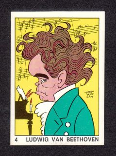 Ludwig Van Beethoven 1973 Panini Sticker from Italy