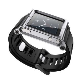 LunaTik watch band for iPod Nano 6 Aluminum Wrist Watch Cover silver