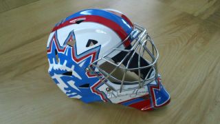 Goalie Helmet Mask New York Rangers Style Henrik Lundquist