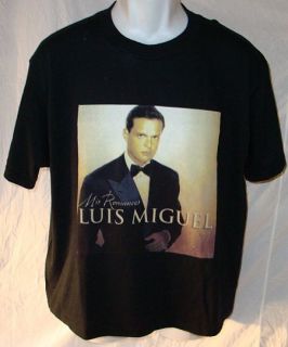 Luis Miguel Mis Romances Black Shirt Nice Adult Large