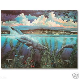 Robert Lyn Nelson Cannery Row Whale Seascape Poster