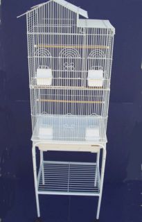 Canary Parakeet Cockatiel Lovebird Finch Bird Cage 6894 and 4814 White