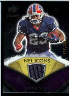 2008 UD Icons NFL Jersey Silver Marshawn Lynch 099 150