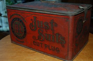 Suits Cut Plug Vintage Smoke and Chew Tin Buchanan Lyall N Y