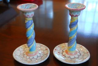 Mackenzie Childs Candle Stick Holders 2