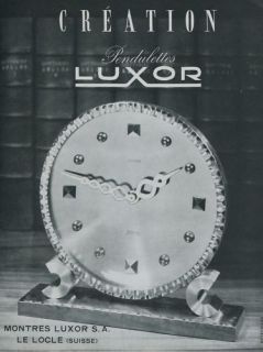 Luxor Clock Company 1946 Swiss Ad Le Locle Switzerland Suisse
