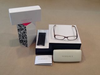 VERSACE 3144 Eyeglasses By Luxottica W/case Cloth, Certificate Of