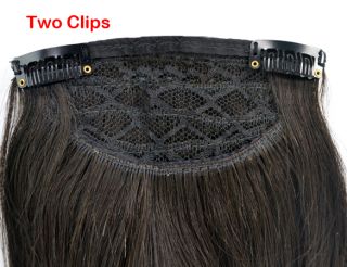 Diagonal Bangs Fringe Human Made Hair Extensions Clips Brazilian Remy