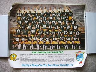 1983 Green Bay Packers Team Pic Poster w Lynn Dickey