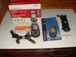 Magellan Meridian Color Handheld GPS Receiver Traveler Value Pack