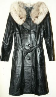 Jacket Vintage Mod Coat Fur Collar 8 M L Designer Peter Caruso