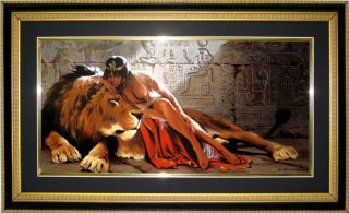 Maher Morcos Egyptian Art Framed Print Lion