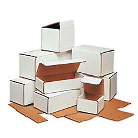 50 6x4x2 White Corrugated Shipping Packing Boxes Mailer