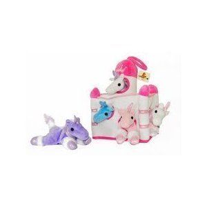 New Unipak Designs Toy 11 White Castle House Horse Pony Stuffed