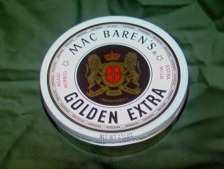 Mac Barens Golden Extra SEALED 3 5 oz Tin 1970s or 1980s Unopened