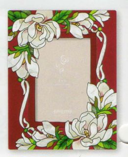 Stained Glass Southern Magnolia Picture Frame 4x6