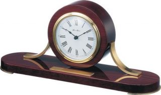 2326 Piano Mahogany Wood Mantle Clock