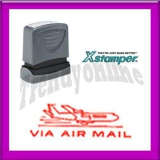 Via Air Mail Xstamper VX Series Red Pre Inked Self Inking Rubber Stamp