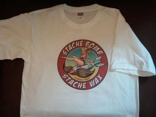 Stache Bomb Stache Wax T Shirt from The Maker of Maines Moustache Wax