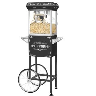 Great Northern Popcorn Black Foundation Popcorn Popper Machine Cart 4