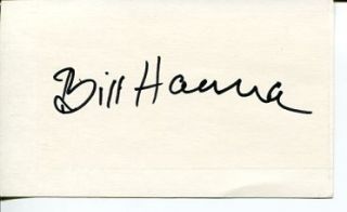 William Bill Hanna Scooby Doo Cartoonist Signed Autograph