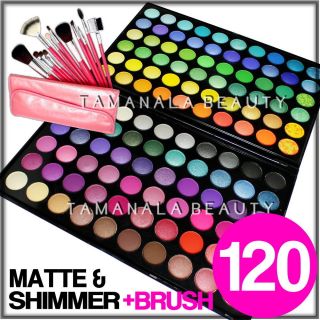 Manly 120 Eyeshadow Palette B 12 Makeup Brush Kit Set