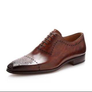 Magnanni Antiqued Oxford Mid Brown