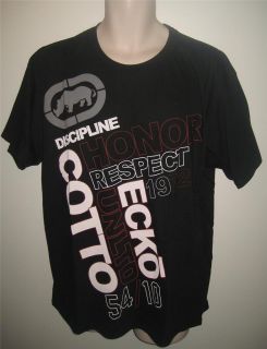 Marc Ecko Unltd Linear Miguel Cotto Men T Shirt Size 3XL Black Free US