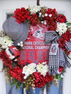 Alabama Roll Tide Football Bear Bryant Crimson Wreath