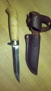 Rapala Varmint Knife and Leather Sheath Made in Finland