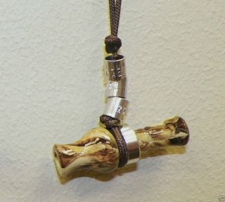 Camo Duck Call Necklace 2 Mini Works B Wood Duck