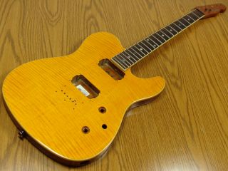 Fender FMT Telecaster Tele HH Body Neck Amber Flame Maple Top