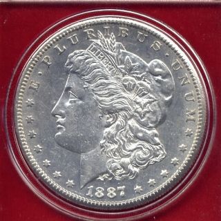 1887 S Morgan Silver Dollar Uncirculated BU Mint State Rare Key Date